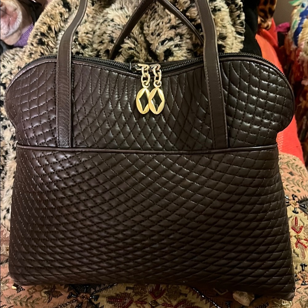 BALLY Elegant Brown Quilted Leather Women's Bag - Picture 8 of 12